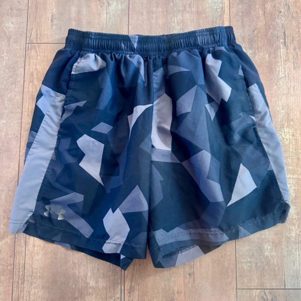 Under Armour Geometric Print Loose Fit Athletic Gym Shorts Size Small